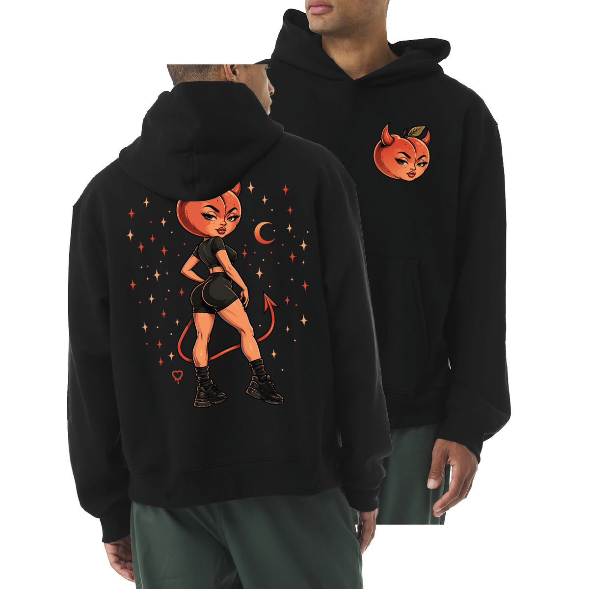 Devil Peach Oversized Unisex Hoodie